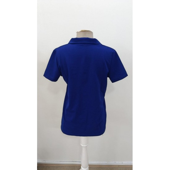 Kadın Kısa Kollu Ceket Yaka önü Fermuarlı Cep Detay Kısa Kol Ithal Krep Bluz, 31347