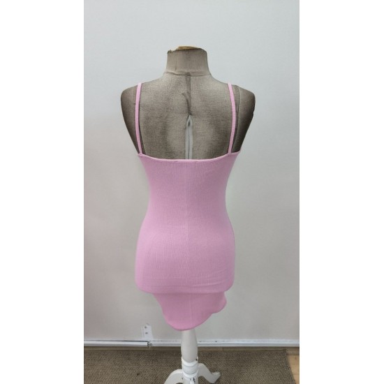 Kadın Askılı önden Düğmeli Kısa Kaşkorse Elbise , 31343