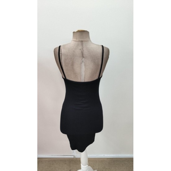 Kadın Askılı önden Düğmeli Kısa Kaşkorse Elbise , 31339