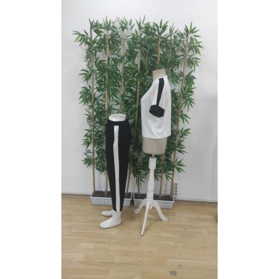 Kadın Kısa Kollu Modal Dokulu Kumaş Yanı şeritli Takım, 31349