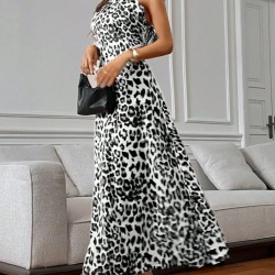 Kadın Omuzlardan Açık Boyundan çapraz Bağlama Detaylı Süprem Elbise , 31371