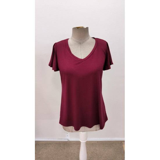 Kadın Kısa Kollu V Yakalı Viskon Bluz, 31378 Kadın Kısa Kollu V Yakalı Viskon Bluz, 31378