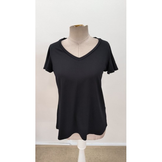 Kadın Kısa Kollu V Yakalı Viskon Bluz , 31377 Kadın Kısa Kollu V Yakalı Viskon Bluz , 31377