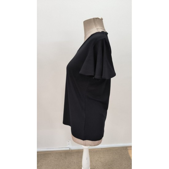 Kadın Kısa Kollu V Yakalı Viskon Bluz , 31377 Kadın Kısa Kollu V Yakalı Viskon Bluz , 31377