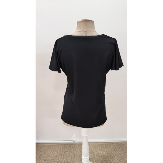 Kadın Kısa Kollu V Yakalı Viskon Bluz , 31377 Kadın Kısa Kollu V Yakalı Viskon Bluz , 31377