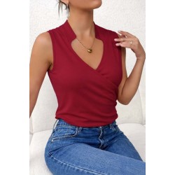 Kadın Kolsuz Hakim Yakalı Kalp Yaka Detaylı Sandy Bluz , 31372 Kadın Kolsuz Hakim Yakalı Kalp Yaka Detaylı Sandy Bluz , 31372