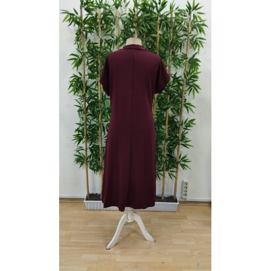 Kadın Kısa Kollu Yakadan Ve Etekten Fermuarlı Midi Viskon Iki Iplik Elbise , 31384 Kadın Kısa Kollu Yakadan Ve Etekten Fermuarlı Midi Viskon Iki Iplik Elbise , 31384