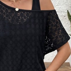 Kadın Askılı Yuvarlak Yaka Viskon Atlet Ve Yarasa Kollu Omuzdan Açık Dantel Bluz Ikili Takım , 31380