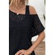 Kadın Askılı Yuvarlak Yaka Viskon Atlet Ve Yarasa Kollu Omuzdan Açık Dantel Bluz Ikili Takım , 31380
