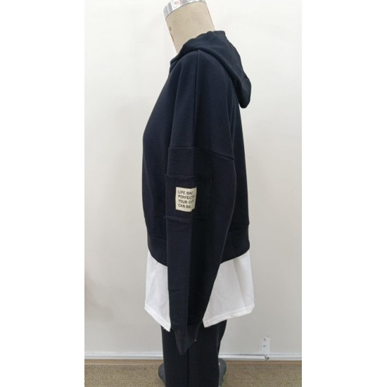 Kadın Uzun Kollu Kapşonlu Viskon Iki Iplik Bluz Ve Pantolon Ikili Takım , 31405