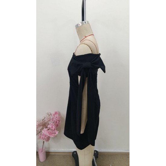 Kadın Madonna Yakalı Kurdela Detaylı Kısa Ithal Krep Elbise, 31411 Kadın Madonna Yakalı Kurdela Detaylı Kısa Ithal Krep Elbise, 31411