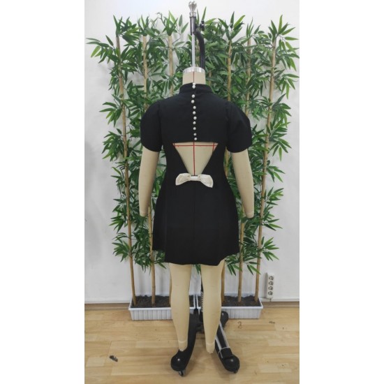 Kadın Kısa Kollu Balıkçı Yaka Arkadan Kelebek Dekolte Detaylı Kısa Atlas Elbise , 31409 Kadın Kısa Kollu Balıkçı Yaka Arkadan Kelebek Dekolte Detaylı Kısa Atlas Elbise , 31409