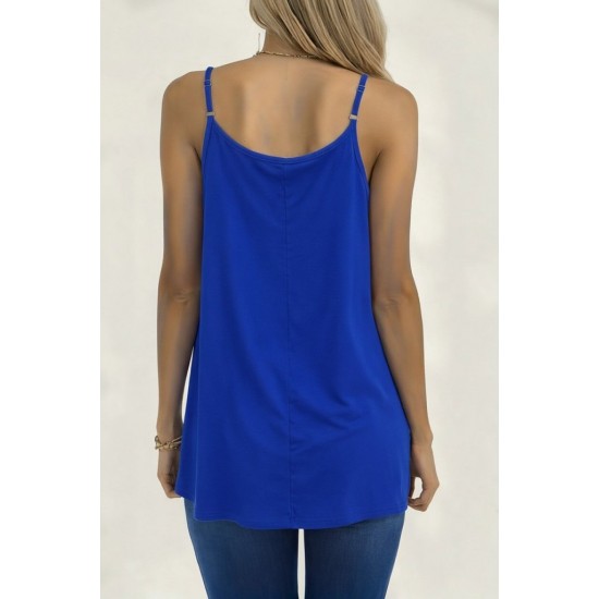 Kadın Ip Askılı Yuvarlak Yakalı Pileli Uzun Viskon Bluz, 31421