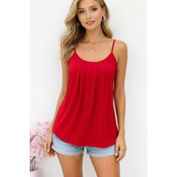 Kadın Ip Askılı Yuvarlak Yakalı Pileli Uzun Viskon Bluz, 31420 Kadın Ip Askılı Yuvarlak Yakalı Pileli Uzun Viskon Bluz, 31420