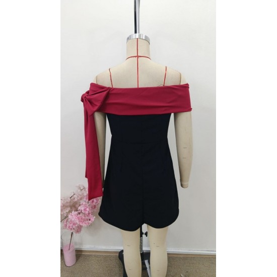 Kadın Madonna Yakalı Kurdela Detaylı Kısa Ithal Krep Elbise, 31413