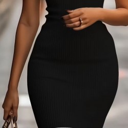 Kadın Kısa Kollu Balıkçı Yaka Kısa Triko Elbise , 31422