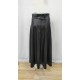 Kadın Yüksek Belli Maxi Deri Kemersiz Etek, 31428