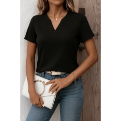 Kadın Kısa Kollu V Yakalı Ithal Krep Elbise, 31425