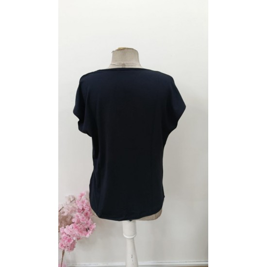 Kadın Kısa Kollu Degaje Yakalı Viskon Bluz, 31440 Kadın Kısa Kollu Degaje Yakalı Viskon Bluz, 31440