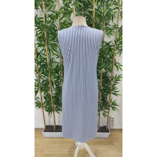 Kadın V Yakalı Askılı çizgili Midi örme Viskon Elbise , 31465 Kadın V Yakalı Askılı çizgili Midi örme Viskon Elbise , 31465