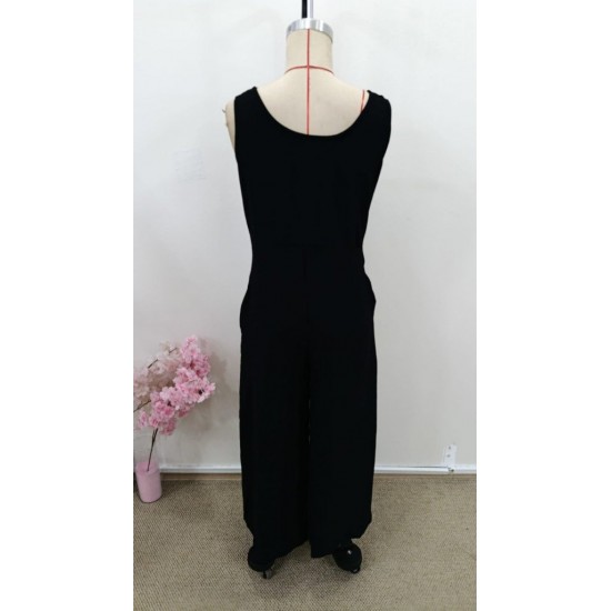 Kadın Askılı Yuvarlak Yakalı Kuş Gözü Detaylı önden Düğmeli Aerobin Tulum, 31443