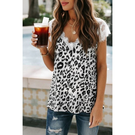 Kadın Kısa Kollu V Yakalı Dantelli Süprem Bluz, 31490 Kadın Kısa Kollu V Yakalı Dantelli Süprem Bluz, 31490