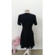 Kadın Kısa Kollu Kruvaze Yakalı önden Toka Detaylı Kısa Viskon Elbise, 31486