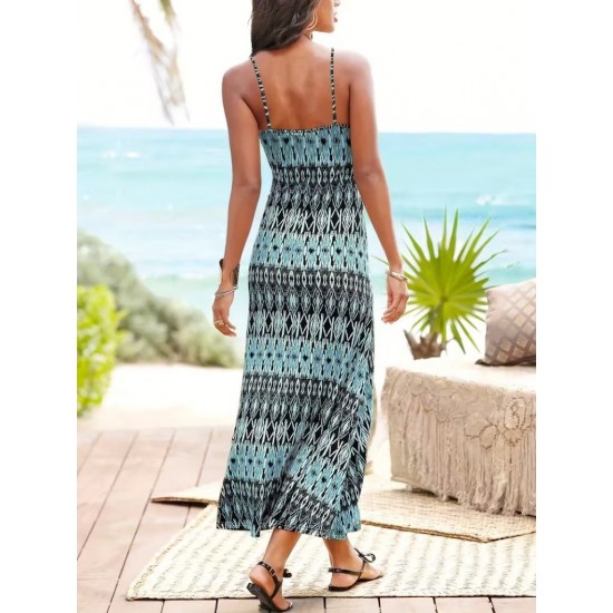 Kadın Ip Askılı V Yakalı Uzun Desenli Süprem Elbise, 31504 Kadın Ip Askılı V Yakalı Uzun Desenli Süprem Elbise, 31504