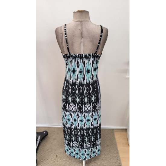 Kadın Ip Askılı V Yakalı Uzun Desenli Süprem Elbise, 31504 Kadın Ip Askılı V Yakalı Uzun Desenli Süprem Elbise, 31504