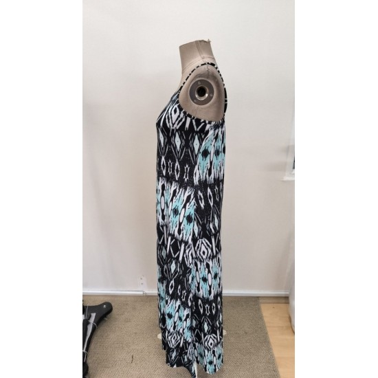 Kadın Ip Askılı V Yakalı Uzun Desenli Süprem Elbise, 31504 Kadın Ip Askılı V Yakalı Uzun Desenli Süprem Elbise, 31504