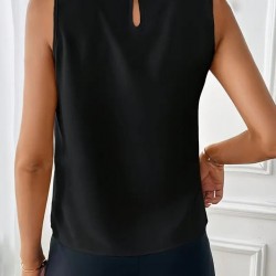 Kadın Sıfır Kollu Bisiklet Yaka önden Pileli Atlas Bluz, 31522 Kadın Sıfır Kollu Bisiklet Yaka önden Pileli Atlas Bluz, 31522