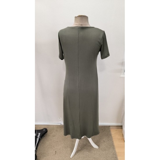 Kadın Kısa Kollu V Yakalı Maksi Boy Viskon Elbise, 31521 Kadın Kısa Kollu V Yakalı Maksi Boy Viskon Elbise, 31521