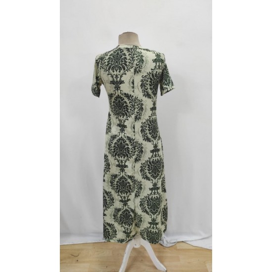 Kadın Kısa Kollu V Yakalı Maksi Boy Viskon Elbise, 31517 Kadın Kısa Kollu V Yakalı Maksi Boy Viskon Elbise, 31517