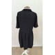 Kadın Kısa Kollu Yakalı önden Düğmeli Kısa Bürümcük Elbise, 31542