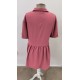 Kadın Kısa Kollu Yakalı önden Düğmeli Kısa Bürümcük Elbise, 31541