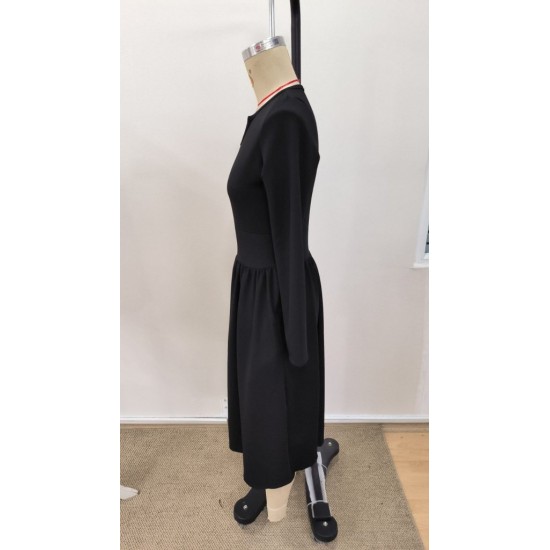 Kadın Uzun Kollu V Yakalı Cepli Midi Ithal Krep Elbise, 31550 Kadın Uzun Kollu V Yakalı Cepli Midi Ithal Krep Elbise, 31550