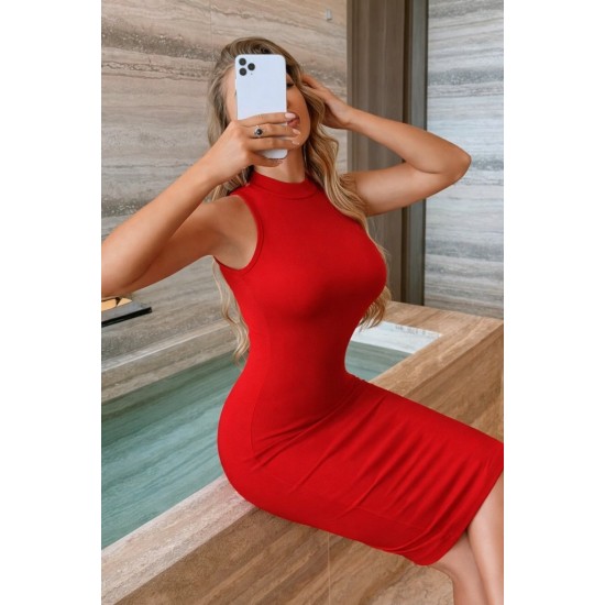 Kadın Kolsuz Balıkçı Yaka Kısa Dalgıç Elbise , 31568 Kadın Kolsuz Balıkçı Yaka Kısa Dalgıç Elbise , 31568