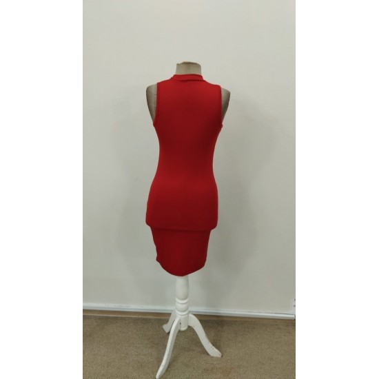 Kadın Ip Askılı Yandan Yırtmaçlı Uzun Dalgıç Elbise , 31565