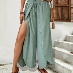 Kadın Beli Lastikli Bağcıklı önü Asimetrik Detaylı Aerobin Pantolon , 31582 Kadın Beli Lastikli Bağcıklı önü Asimetrik Detaylı Aerobin Pantolon , 31582