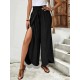 Kadın Beli Lastikli Bağcıklı önü Asimetrik Detaylı Aerobin Pantolon , 31580
