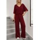 Kadın Kısa Kollu V Yakalı Viskon Bluz Ve Pantolon Ikili Takım , 31573 Kadın Kısa Kollu V Yakalı Viskon Bluz Ve Pantolon Ikili Takım , 31573