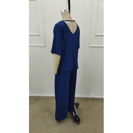 Kadın Kısa Kollu V Yakalı Viskon Bluz Ve Pantolon Ikili Takım , 31572 Kadın Kısa Kollu V Yakalı Viskon Bluz Ve Pantolon Ikili Takım , 31572