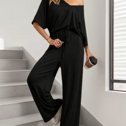 Kadın Kısa Kollu V Yakalı Viskon Bluz Ve Pantolon Ikili Takım , 31570 Kadın Kısa Kollu V Yakalı Viskon Bluz Ve Pantolon Ikili Takım , 31570