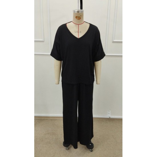 Kadın Kısa Kollu V Yakalı Viskon Bluz Ve Pantolon Ikili Takım , 31570 Kadın Kısa Kollu V Yakalı Viskon Bluz Ve Pantolon Ikili Takım , 31570
