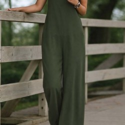 Kadın Askılı Yandan Fermuarlı Geniş Paçalı Valencia Tulum, 31595