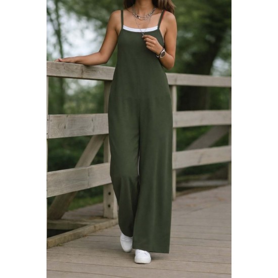 Kadın Askılı Yandan Fermuarlı Geniş Paçalı Valencia Tulum, 31595