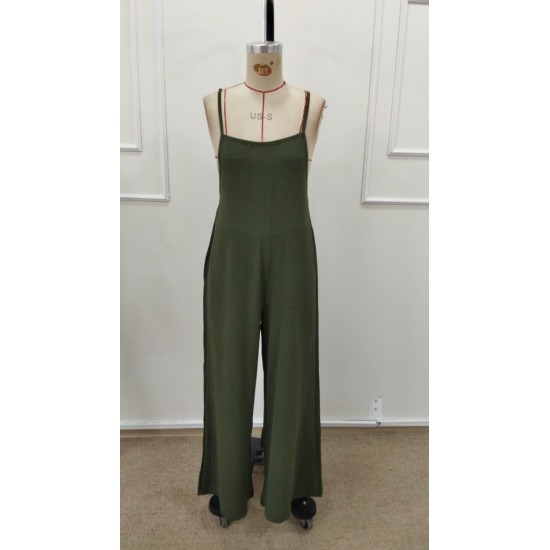 Kadın Askılı Yandan Fermuarlı Geniş Paçalı Valencia Tulum, 31595