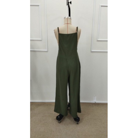 Kadın Askılı Yandan Fermuarlı Geniş Paçalı Valencia Tulum, 31595