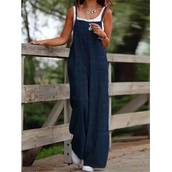 Kadın Askılı Yandan Fermuarlı Geniş Paçalı Valencia Tulum, 31594