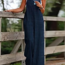 Kadın Askılı Yandan Fermuarlı Geniş Paçalı Valencia Tulum, 31594